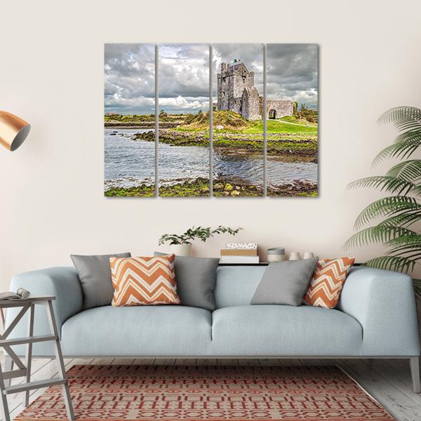 Dunguaire Castle Canvas Wall Art-4 Horizontal-Gallery Wrap-34" x 24"-Tiaracle