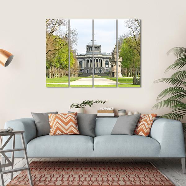 Fortress Tower Brussels Canvas Wall Art-4 Horizontal-Gallery Wrap-34" x 24"-Tiaracle
