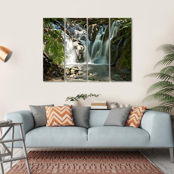 Olinda Falls Near Melbourne Canvas Wall Art-4 Horizontal-Gallery Wrap-34" x 24"-Tiaracle