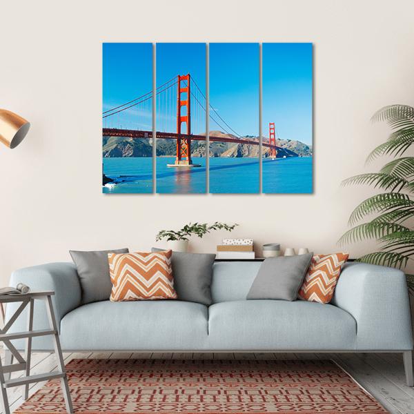 The Golden Gate Bridge Canvas Wall Art-4 Horizontal-Gallery Wrap-34" x 24"-Tiaracle