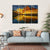 Towers With Reflection At Sunrise Canvas Wall Art-4 Horizontal-Gallery Wrap-34" x 24"-Tiaracle