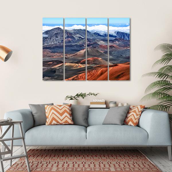 Haleakala Volcano Hawaii Canvas Wall Art-4 Horizontal-Gallery Wrap-34" x 24"-Tiaracle