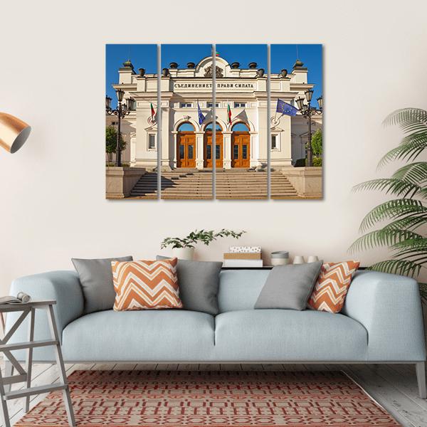 The Bulgarian Parliament Canvas Wall Art-4 Horizontal-Gallery Wrap-34" x 24"-Tiaracle