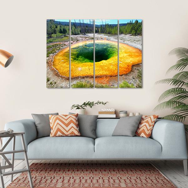 Morning Glory Pool Canvas Wall Art-4 Horizontal-Gallery Wrap-34" x 24"-Tiaracle
