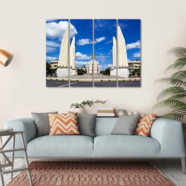 Democracy Monument Canvas Wall Art-4 Horizontal-Gallery Wrap-34" x 24"-Tiaracle