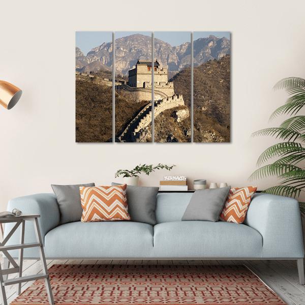 Great Wall Of Badaling China Canvas Wall Art-4 Horizontal-Gallery Wrap-34" x 24"-Tiaracle