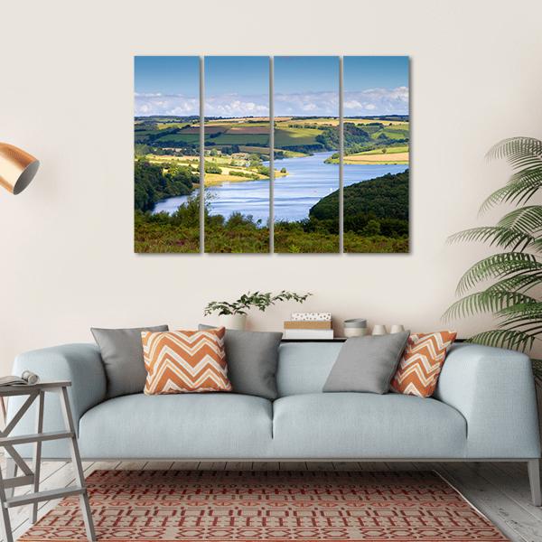 Wimbleball Lake Canvas Wall Art-4 Horizontal-Gallery Wrap-34" x 24"-Tiaracle