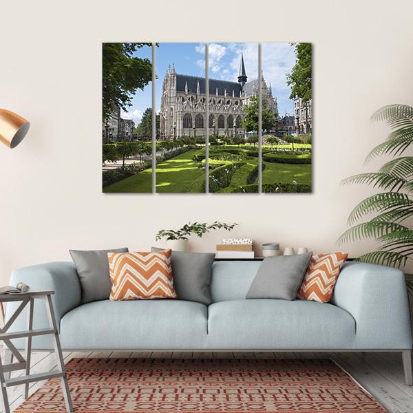 Sablon Gothic Church Canvas Wall Art-4 Horizontal-Gallery Wrap-34" x 24"-Tiaracle