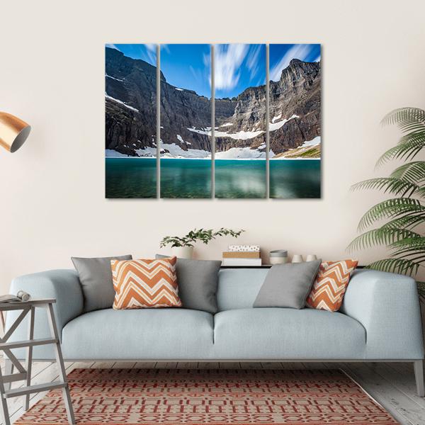 Iceberg Lake Canvas Wall Art-4 Horizontal-Gallery Wrap-34" x 24"-Tiaracle