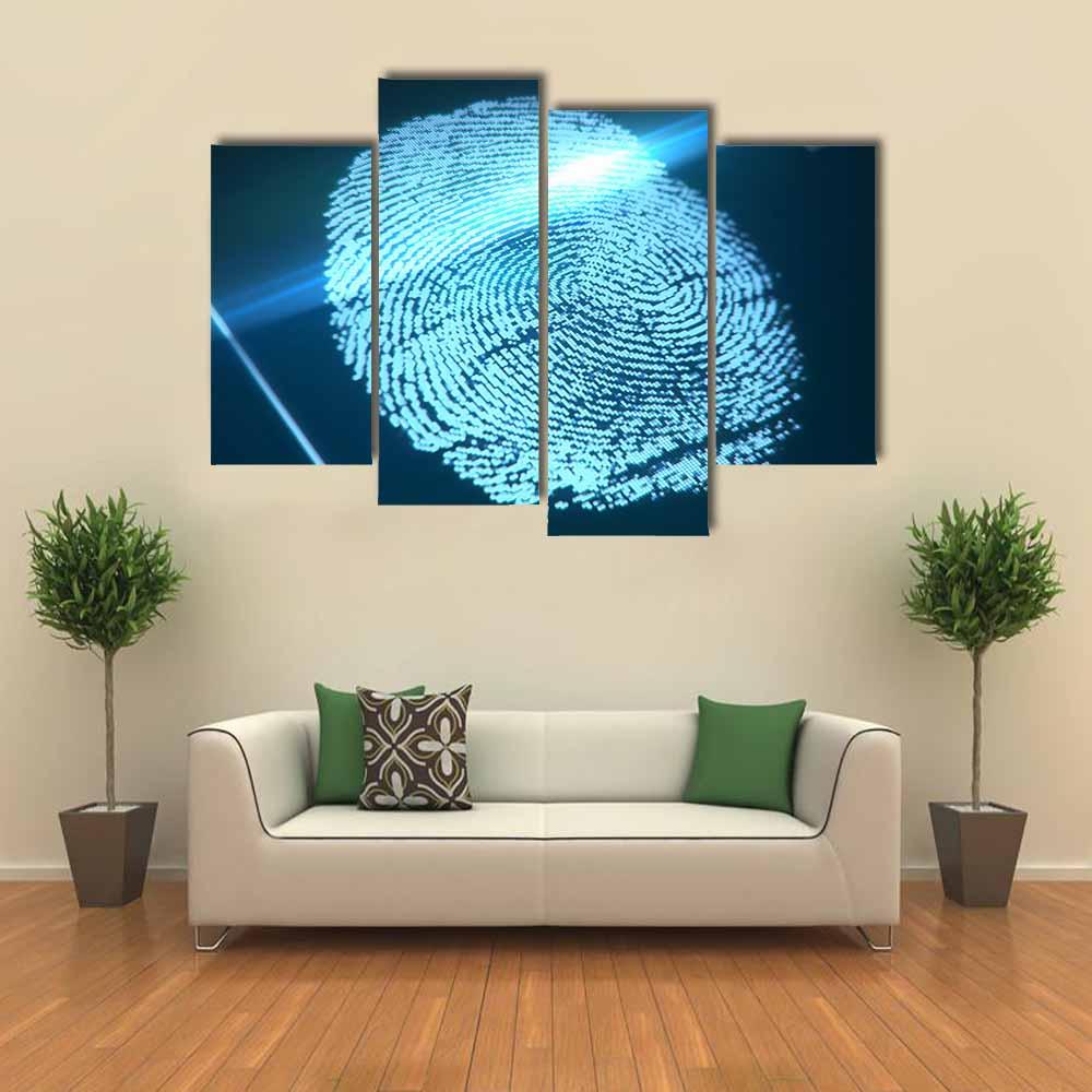 Fingerprint Identification Canvas Wall Art-4 Pop-Gallery Wrap-34" x 20"-Tiaracle