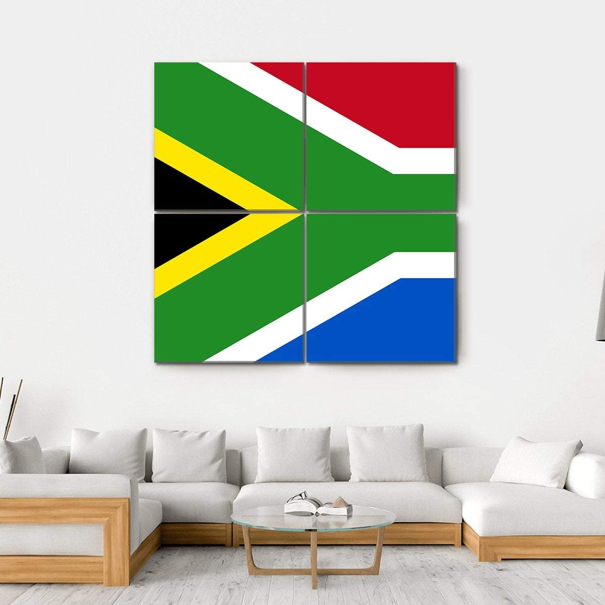 South-African Republic Flag Canvas Wall Art-4 Square-Gallery Wrap-17" x 17"-Tiaracle
