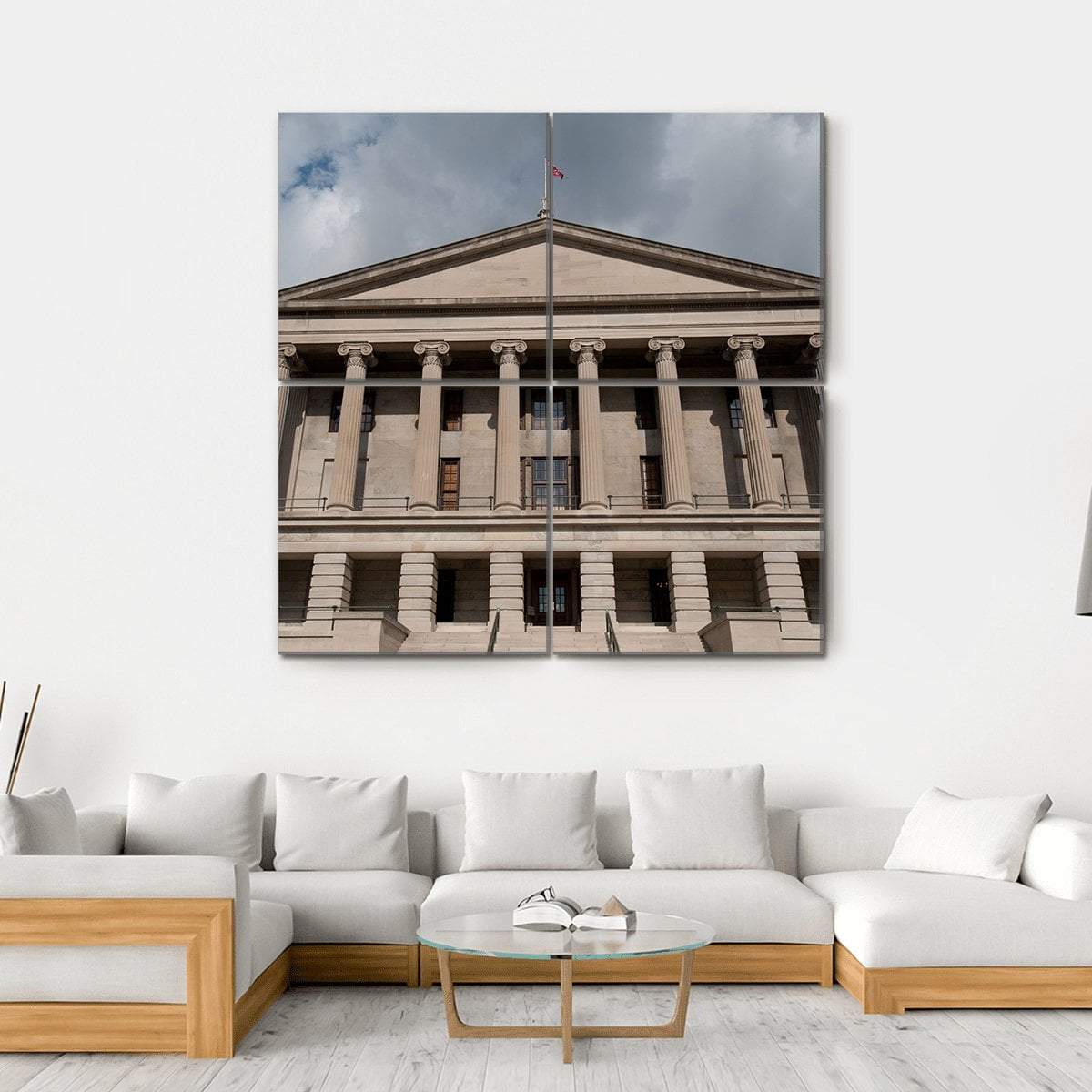 State Capitol In Nashville Canvas Wall Art-4 Square-Gallery Wrap-17" x 17"-Tiaracle
