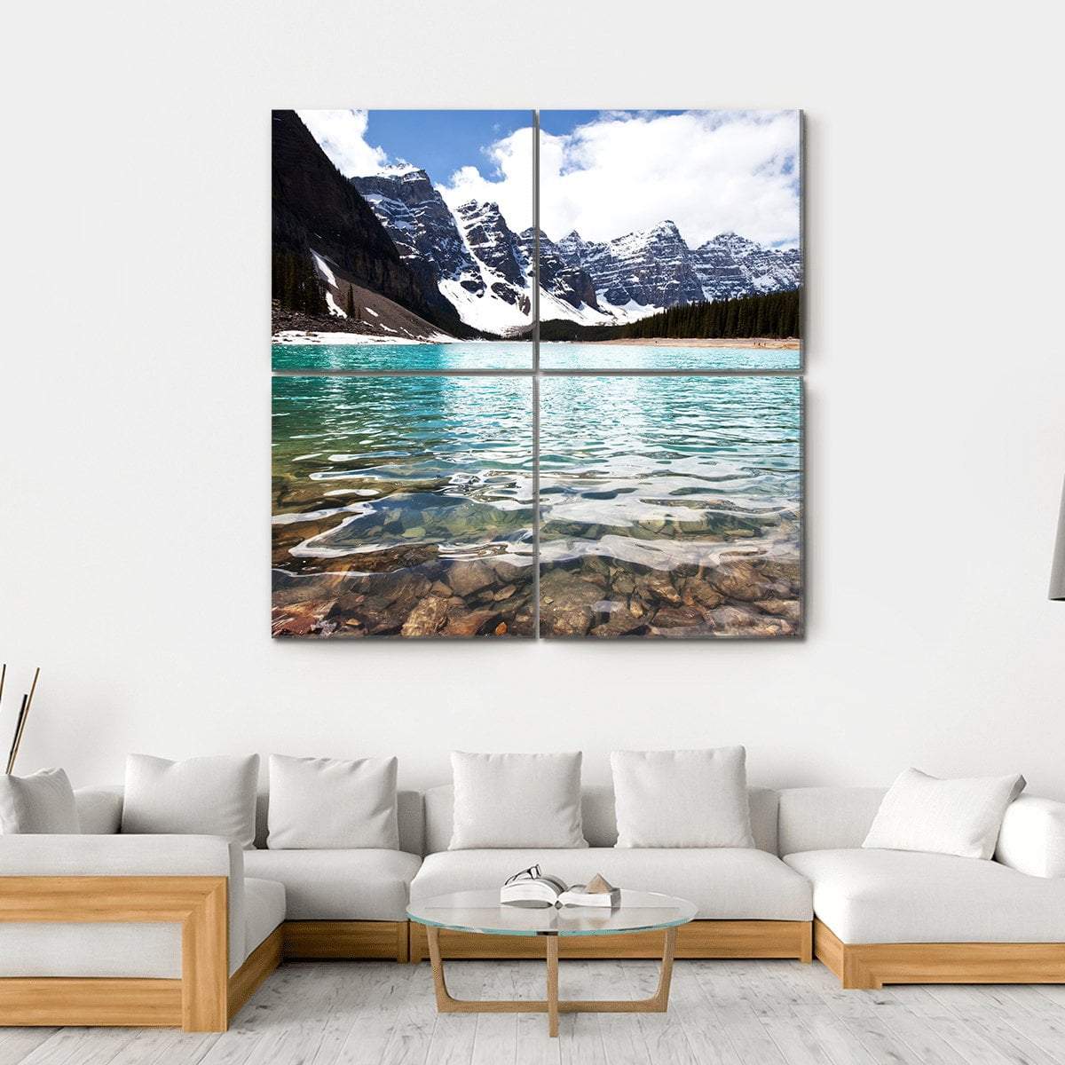 Lake In Canada Canvas Wall Art-4 Square-Gallery Wrap-17" x 17"-Tiaracle