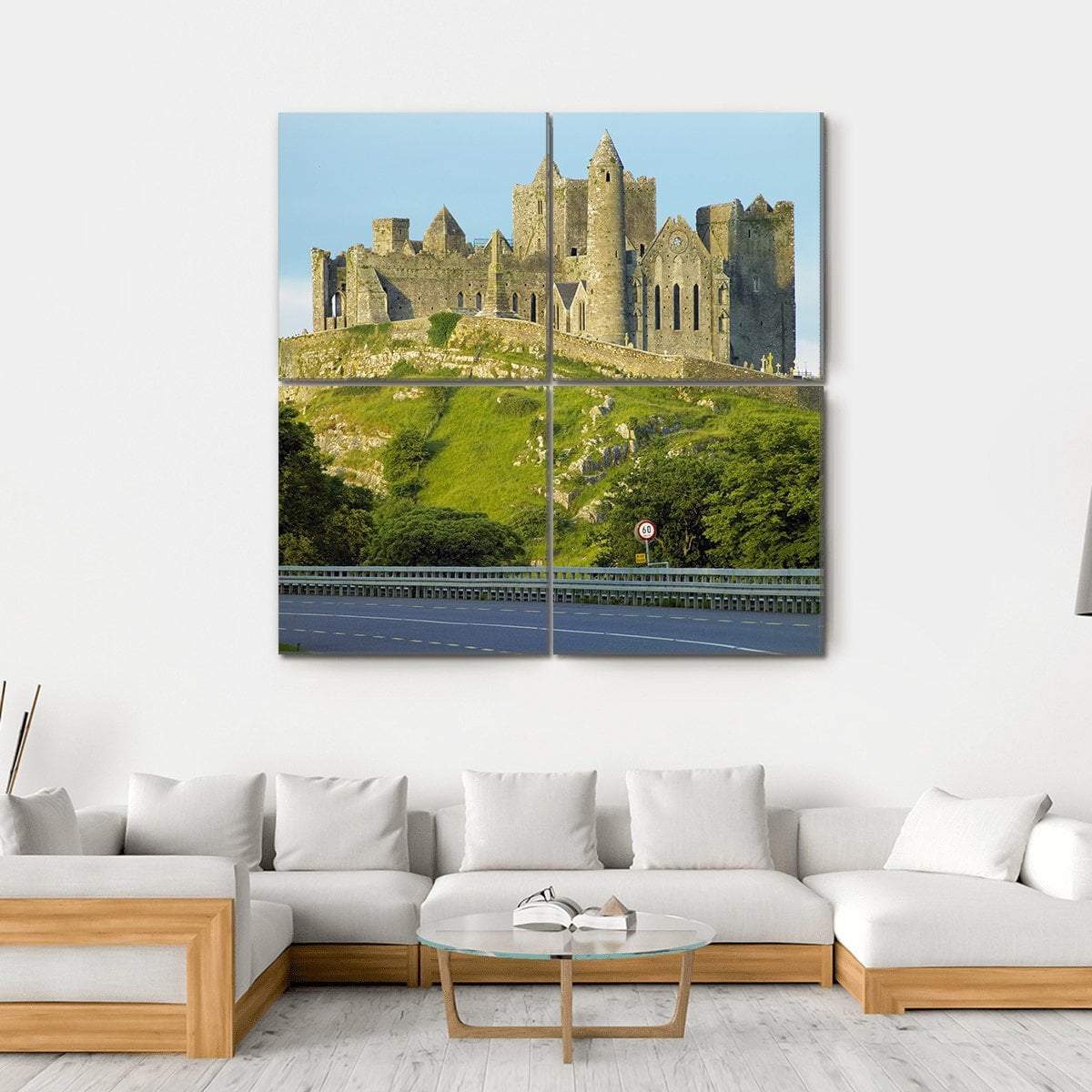 Rock Of Cashel In County Tipperary Canvas Wall Art-4 Square-Gallery Wrap-17" x 17"-Tiaracle