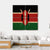 Kenya Flag Canvas Wall Art-4 Square-Gallery Wrap-17" x 17"-Tiaracle