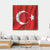Waving Turkish Flag Canvas Wall Art-4 Square-Gallery Wrap-17" x 17"-Tiaracle