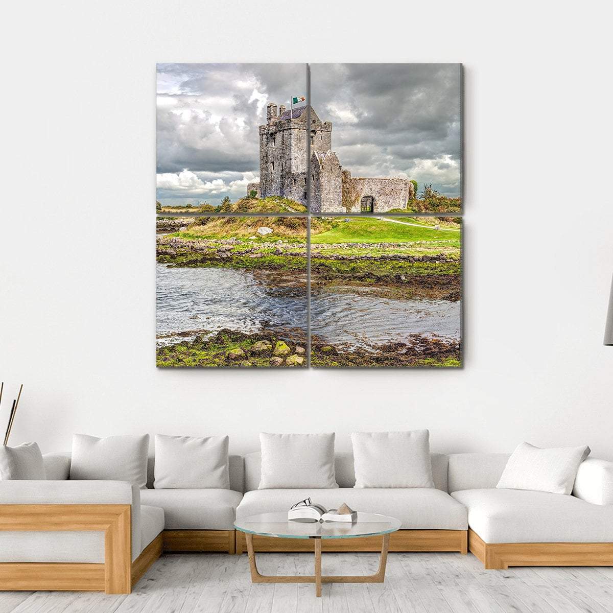 Dunguaire Castle Canvas Wall Art-4 Square-Gallery Wrap-17" x 17"-Tiaracle