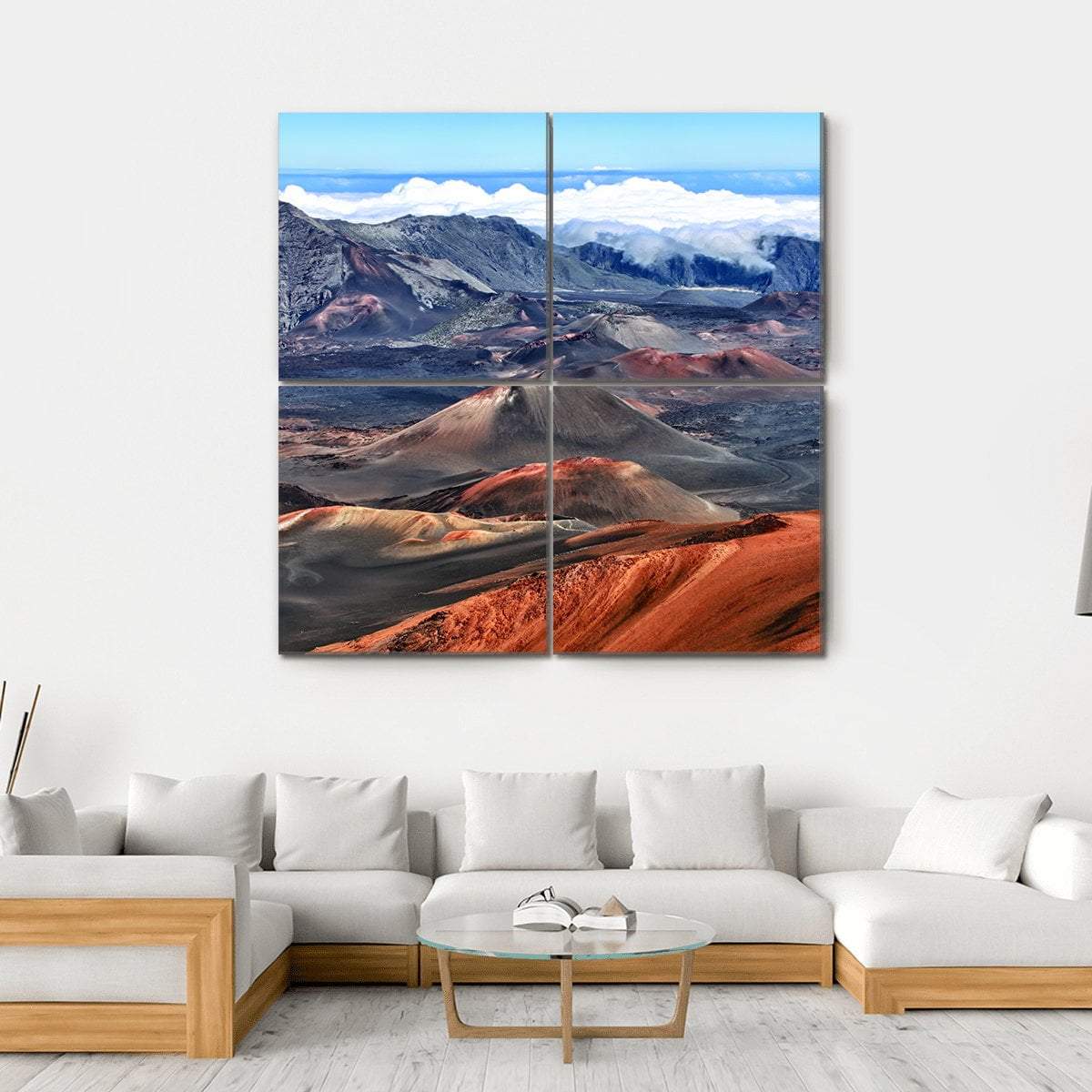 Haleakala Volcano Hawaii Canvas Wall Art-4 Square-Gallery Wrap-17" x 17"-Tiaracle