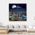 Surreal View Of Yokohama City Canvas Wall Art-4 Square-Gallery Wrap-17" x 17"-Tiaracle