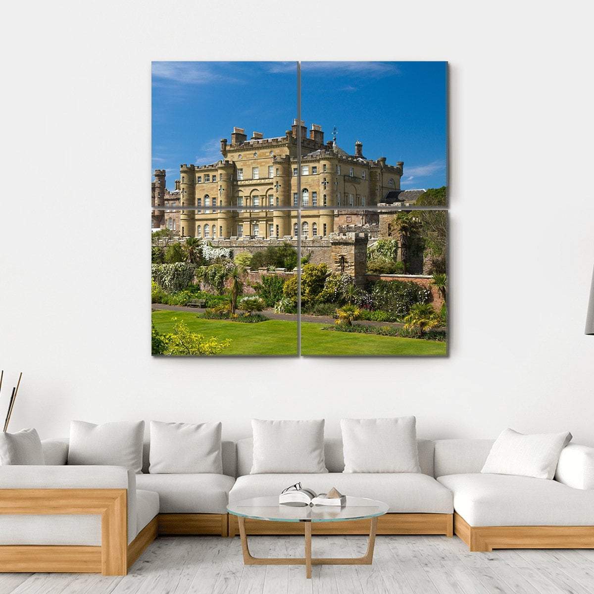 Culzean Castle Scotland Canvas Wall Art-4 Square-Gallery Wrap-17" x 17"-Tiaracle