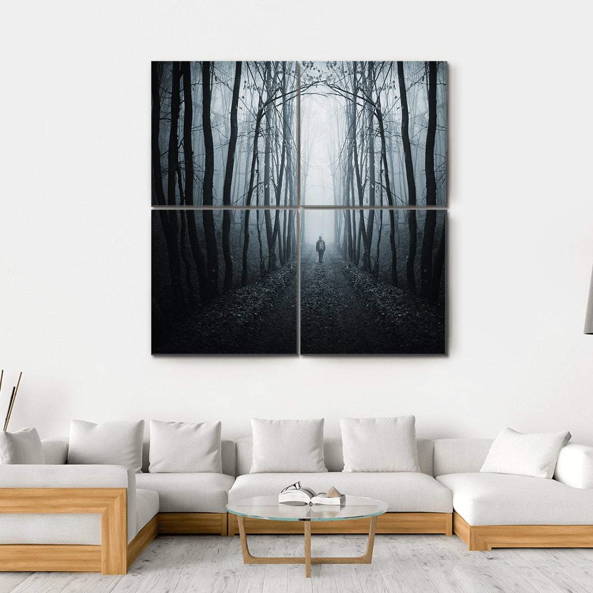 Unknown Horror Jungle Street Canvas Wall Art-4 Square-Gallery Wrap-17" x 17"-Tiaracle