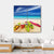 Colorful Kayaks On Beach Canvas Wall Art-4 Square-Gallery Wrap-17" x 17"-Tiaracle