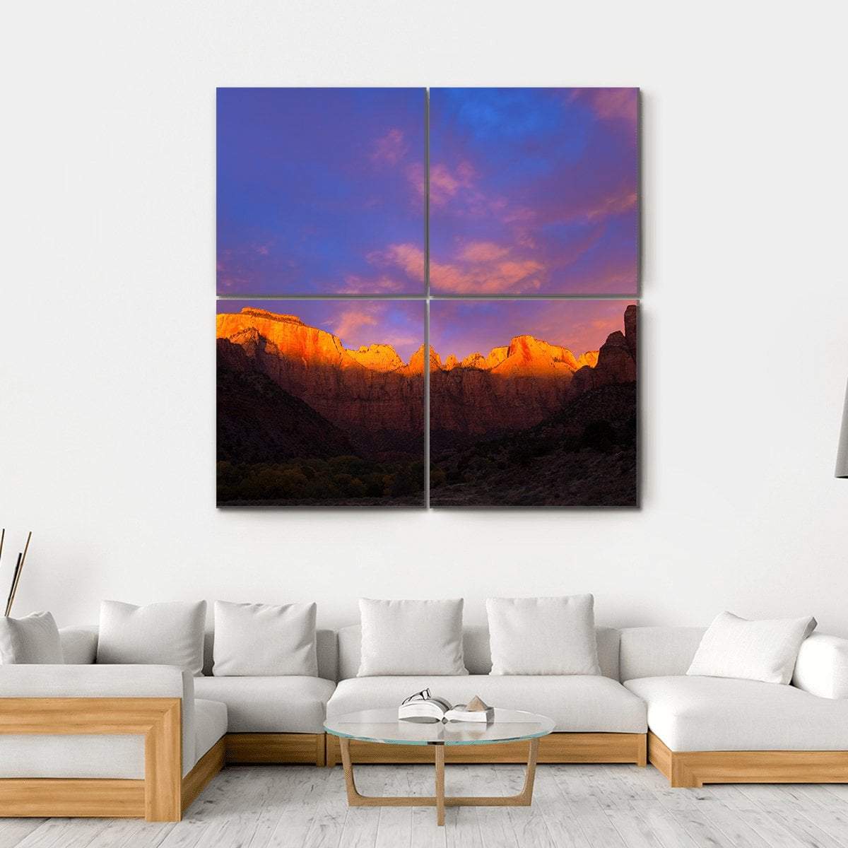 Towers Of The Virgin Canvas Wall Art-4 Square-Gallery Wrap-17" x 17"-Tiaracle