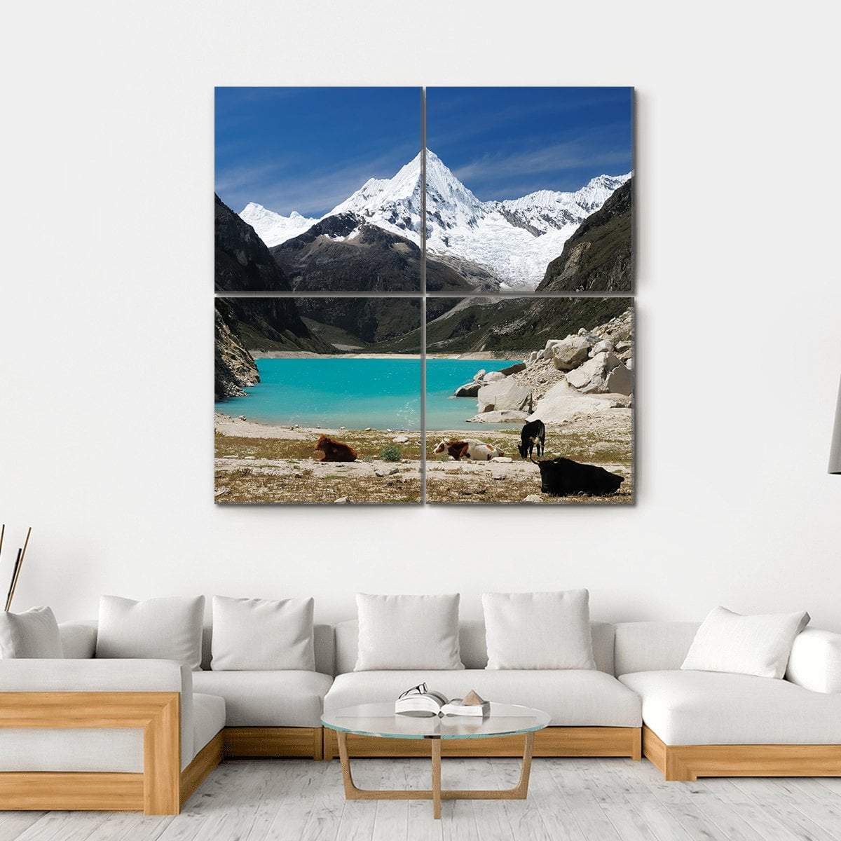 Humantay Lake Peru Canvas Wall Art-4 Square-Gallery Wrap-17" x 17"-Tiaracle