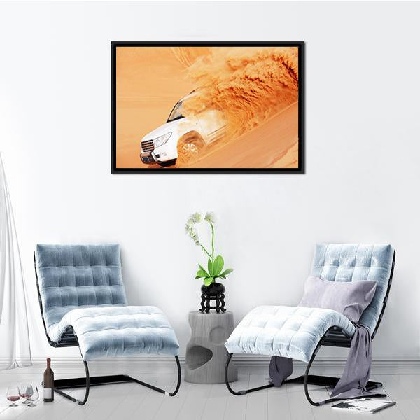 4*4 In Arabian Desert Canvas Wall Art-3 Horizontal-Gallery Wrap-25" x 16"-Tiaracle