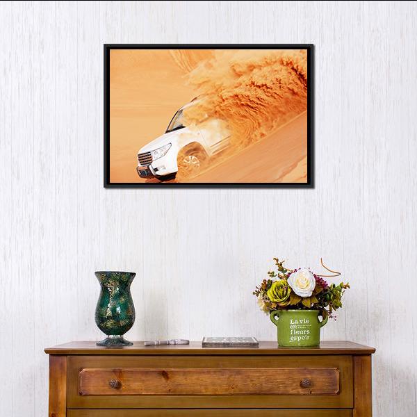 4*4 In Arabian Desert Canvas Wall Art-1 Piece-Floating Frame-24" x 16"-Tiaracle