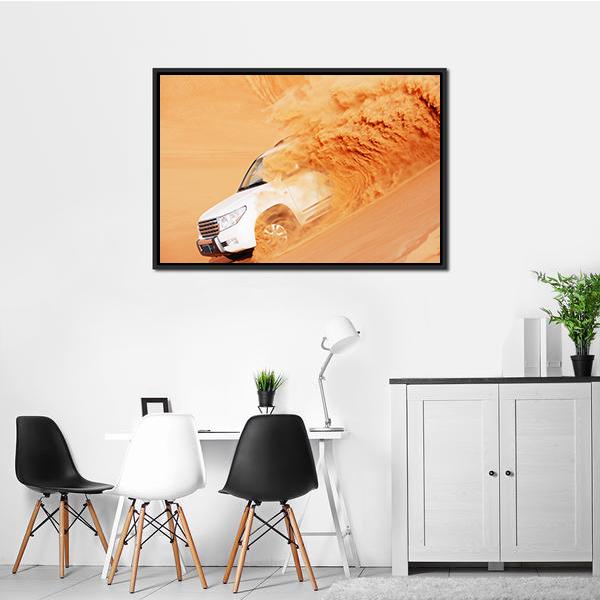 4*4 In Arabian Desert Canvas Wall Art-3 Horizontal-Gallery Wrap-25" x 16"-Tiaracle