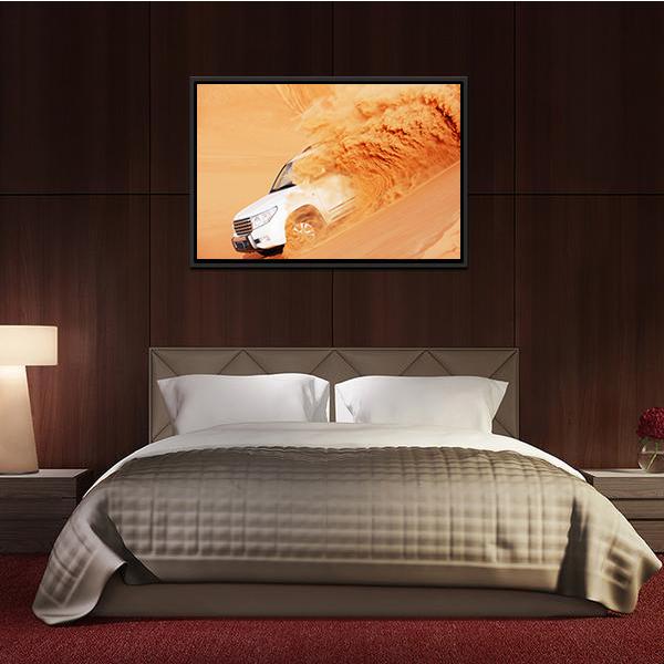 4*4 In Arabian Desert Canvas Wall Art-3 Horizontal-Gallery Wrap-25" x 16"-Tiaracle