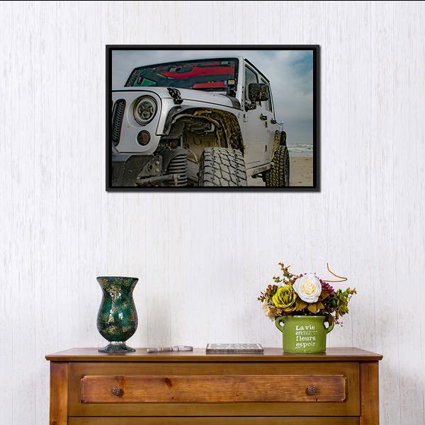 4x4 Jeep Vertical Canvas Wall Art - Tiaracle