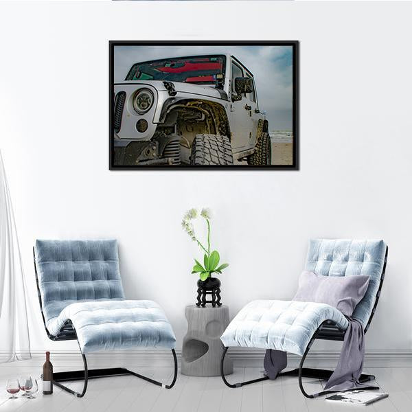 4x4 Jeep Vertical Canvas Wall Art - Tiaracle