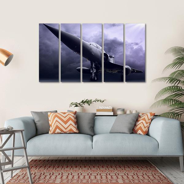 Military Airplane Canvas Wall Art-5 Horizontal-Gallery Wrap-22" x 12"-Tiaracle