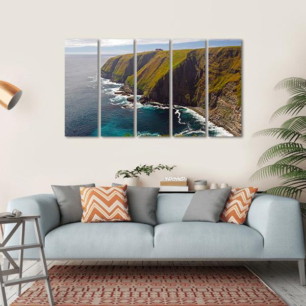 Cliff At Cape St Mary Canvas Wall Art-5 Horizontal-Gallery Wrap-22" x 12"-Tiaracle