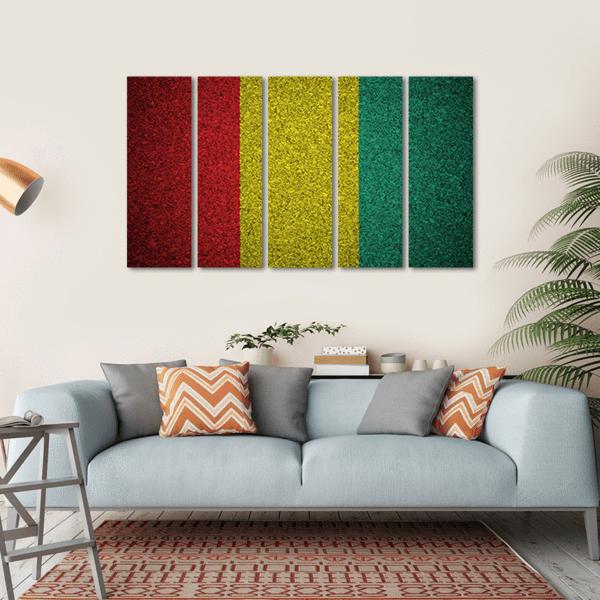 Guinean Flag Canvas Wall Art-5 Horizontal-Gallery Wrap-22" x 12"-Tiaracle