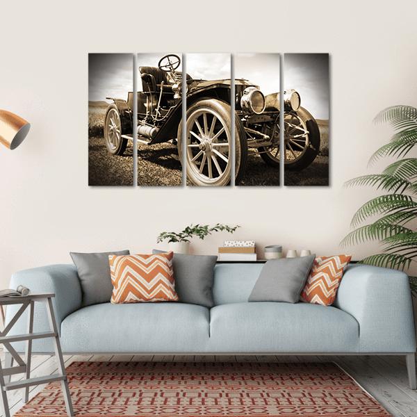 Retro Car Canvas Wall Art-5 Horizontal-Gallery Wrap-22" x 12"-Tiaracle