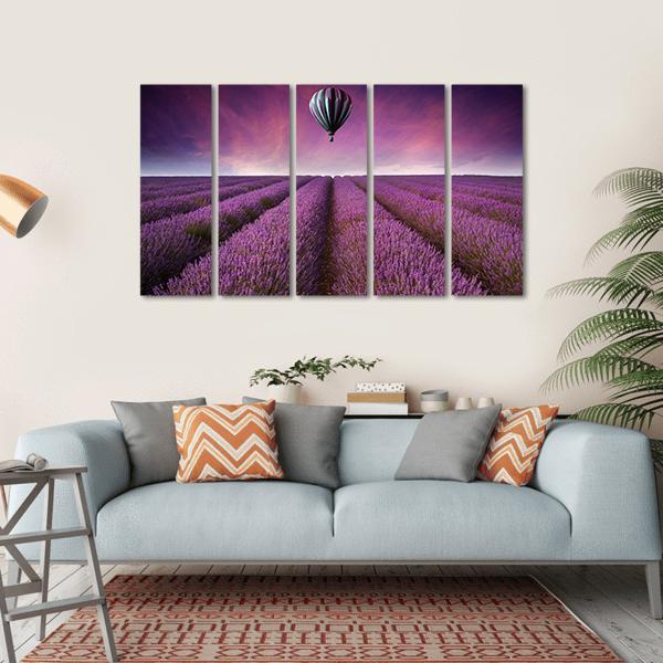 Summer Sunset Landscape Canvas Wall Art-5 Horizontal-Gallery Wrap-22" x 12"-Tiaracle