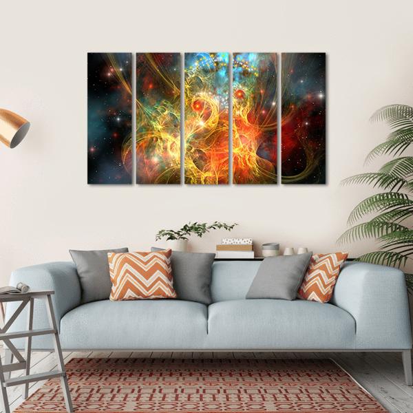Princess Nebula With A Crown On Her Head Canvas Wall Art-5 Horizontal-Gallery Wrap-22" x 12"-Tiaracle