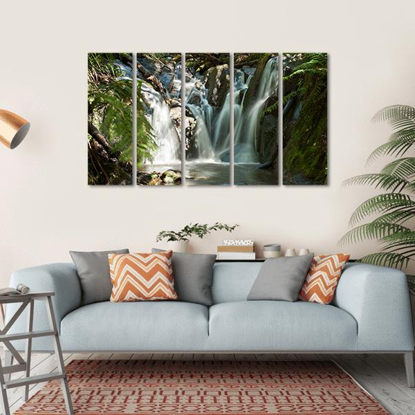 Olinda Falls Near Melbourne Canvas Wall Art-5 Horizontal-Gallery Wrap-22" x 12"-Tiaracle