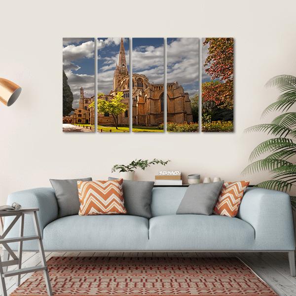 Norwich Cathedral Canvas Wall Art-5 Horizontal-Gallery Wrap-22" x 12"-Tiaracle