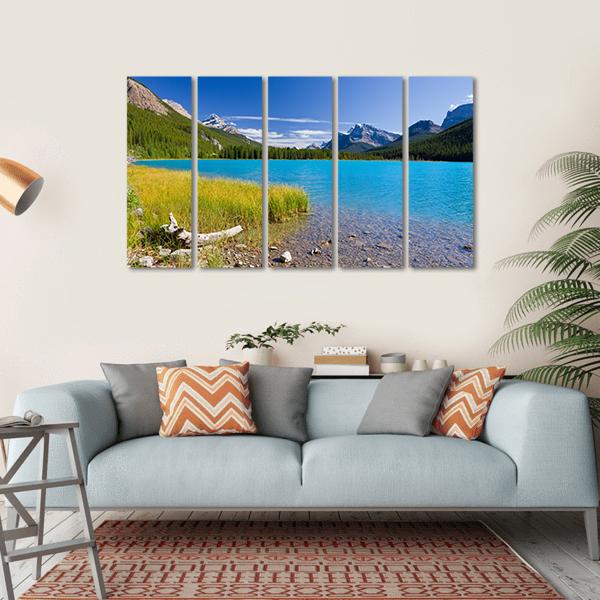 Canadian Lake Canvas Wall Art-5 Horizontal-Gallery Wrap-22" x 12"-Tiaracle