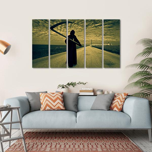 Grim Reaper Canvas Wall Art-5 Horizontal-Gallery Wrap-22" x 12"-Tiaracle