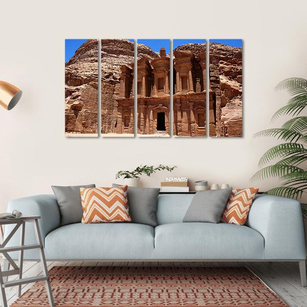 Petra Treasury In Jordan Canvas Wall Art-5 Horizontal-Gallery Wrap-22" x 12"-Tiaracle