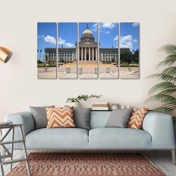 Capitol Building Oklahoma Canvas Wall Art-5 Horizontal-Gallery Wrap-22" x 12"-Tiaracle