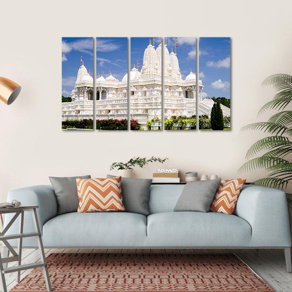 Hindu Temple Of Atlanta Canvas Wall Art-5 Horizontal-Gallery Wrap-22" x 12"-Tiaracle