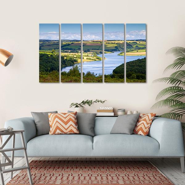 Wimbleball Lake Canvas Wall Art-4 Square-Gallery Wrap-17" x 17"-Tiaracle