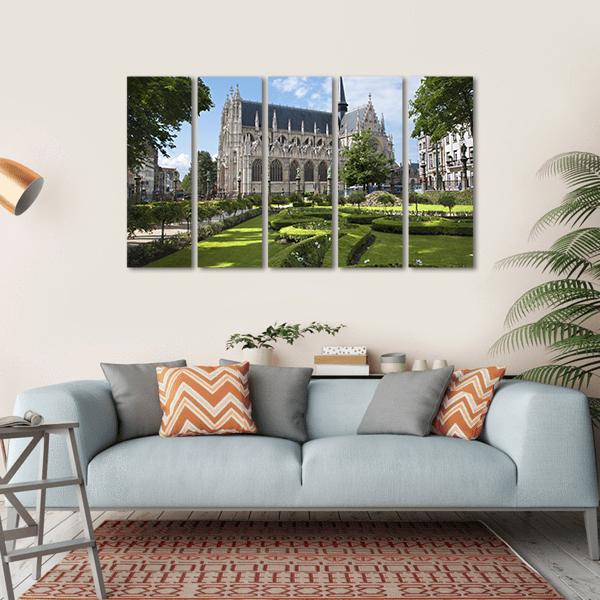 Sablon Gothic Church Canvas Wall Art-5 Horizontal-Gallery Wrap-22" x 12"-Tiaracle