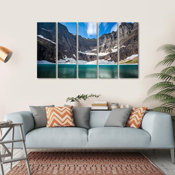 Iceberg Lake Canvas Wall Art-5 Horizontal-Gallery Wrap-22" x 12"-Tiaracle